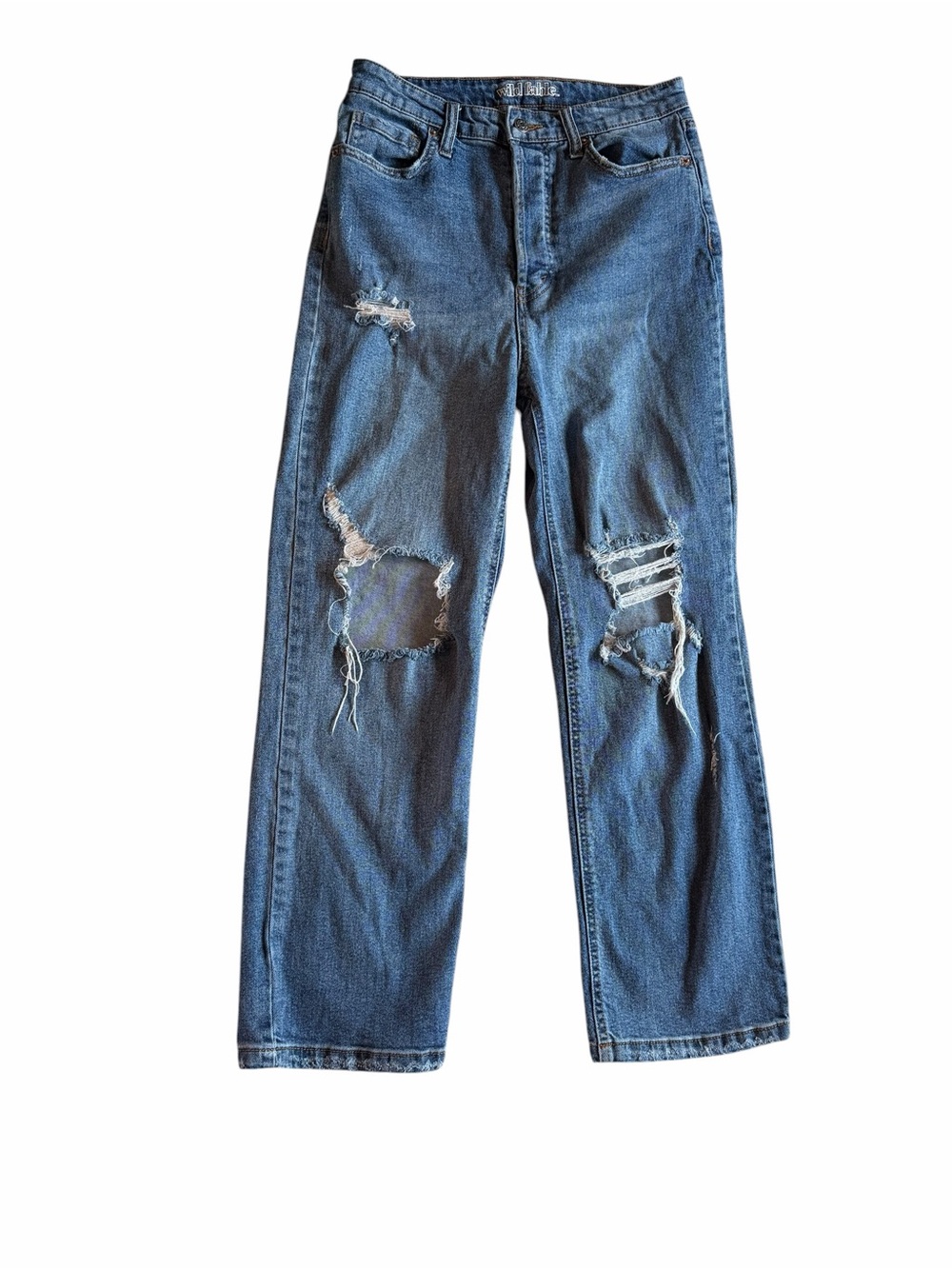🌟wild fable Distressed Denim Blue Cropped Ankle Jeans